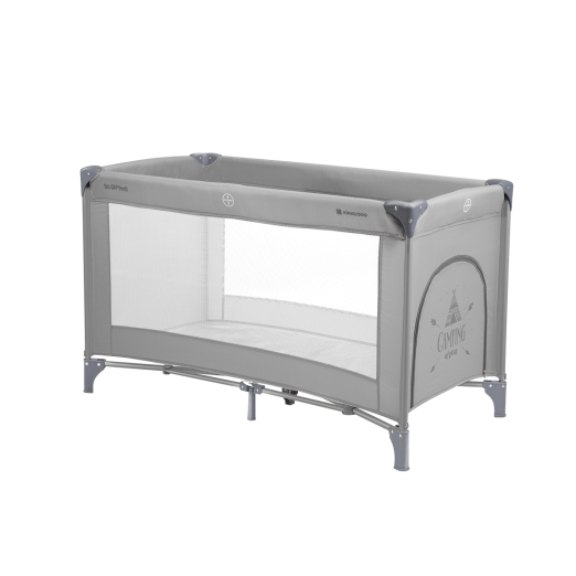 Cama de viagem 1 nível cinza