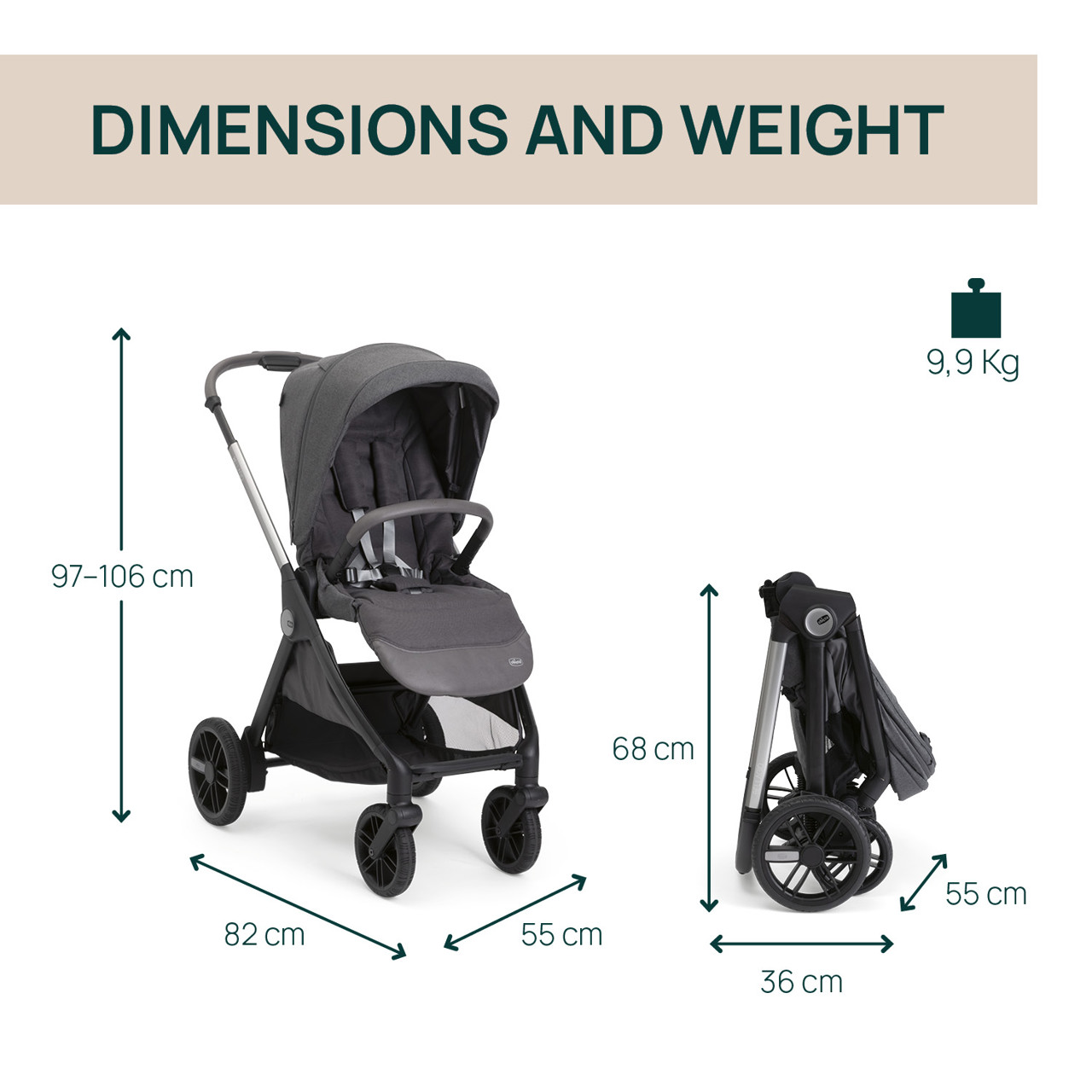Carrinho Bellaggio 2.0 Black Satin