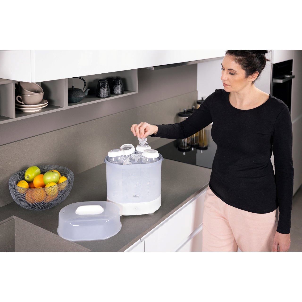 Esterilizador elétrico a vapor 3 em 1
